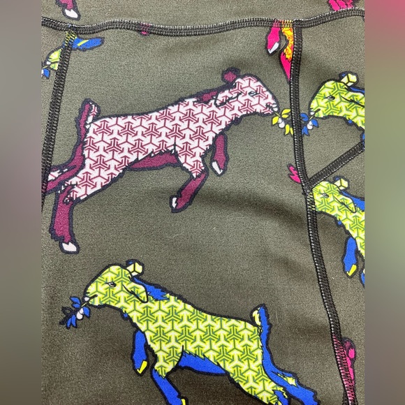 SWEATY BETTY GOAT Print Reversible Leggings sz L - Picture 6 of 8